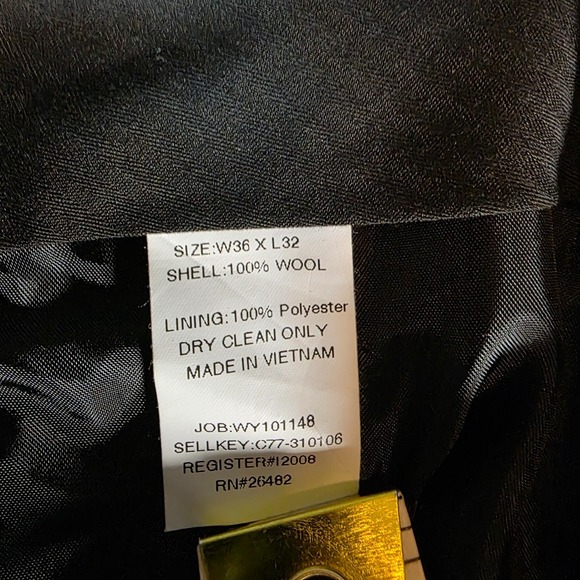 Axcess Claiborne Men's Wool Dress Pants Gray Pleated Front W36 L32 - Picture 7 of 7